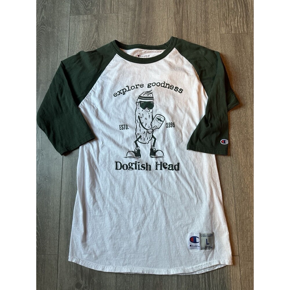 Vintage Mens Dogfish Head IPA  Long Sleeve Baseball Size Large  EX COND